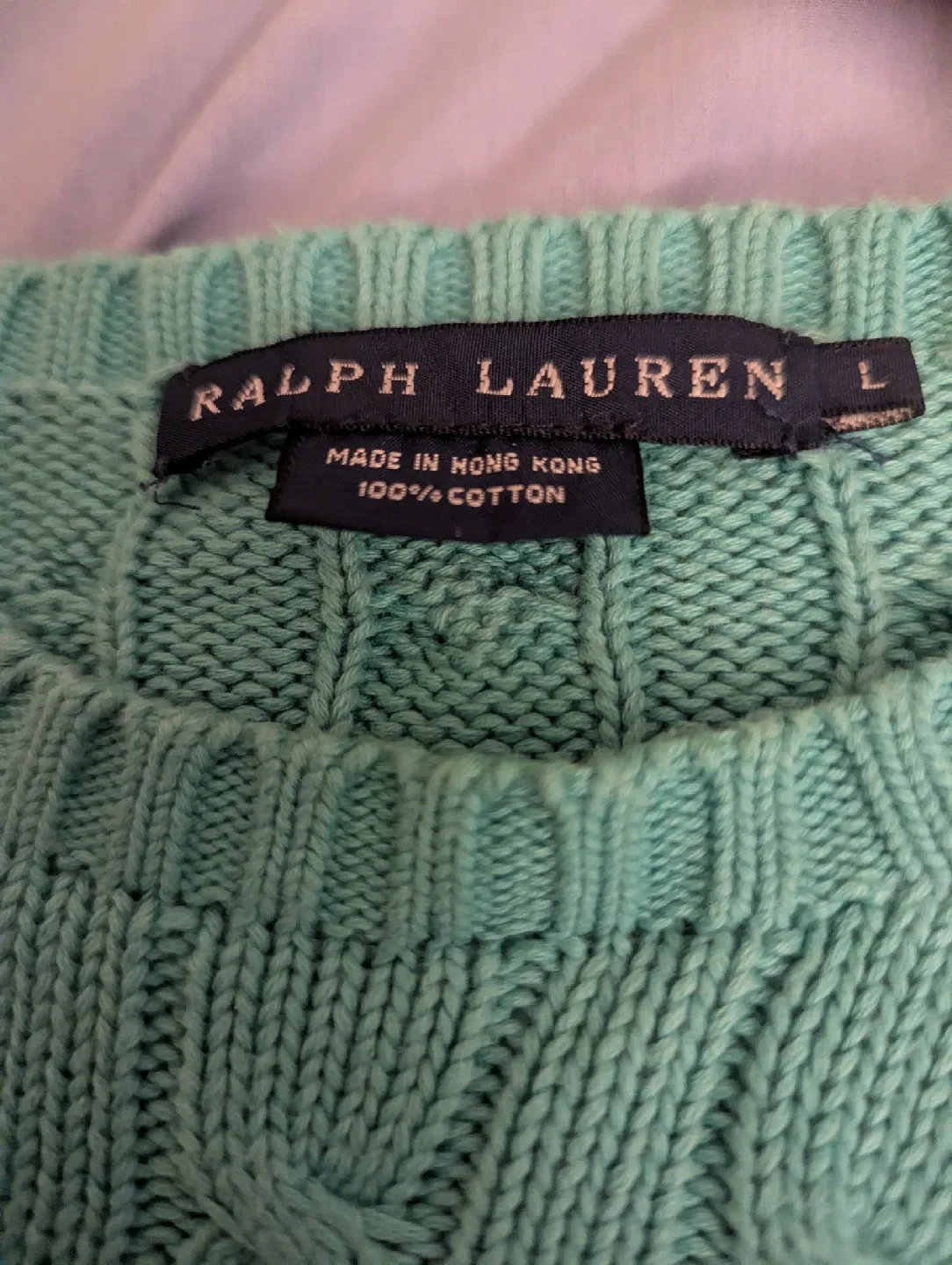 Ralph Lauren Cable Knit Sweater - Size L image indicator(2)