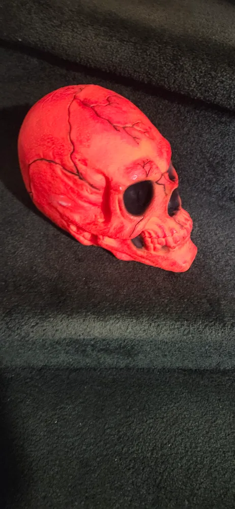 Red Skull Halloween Decoration The size Like human. image indicator(2)
