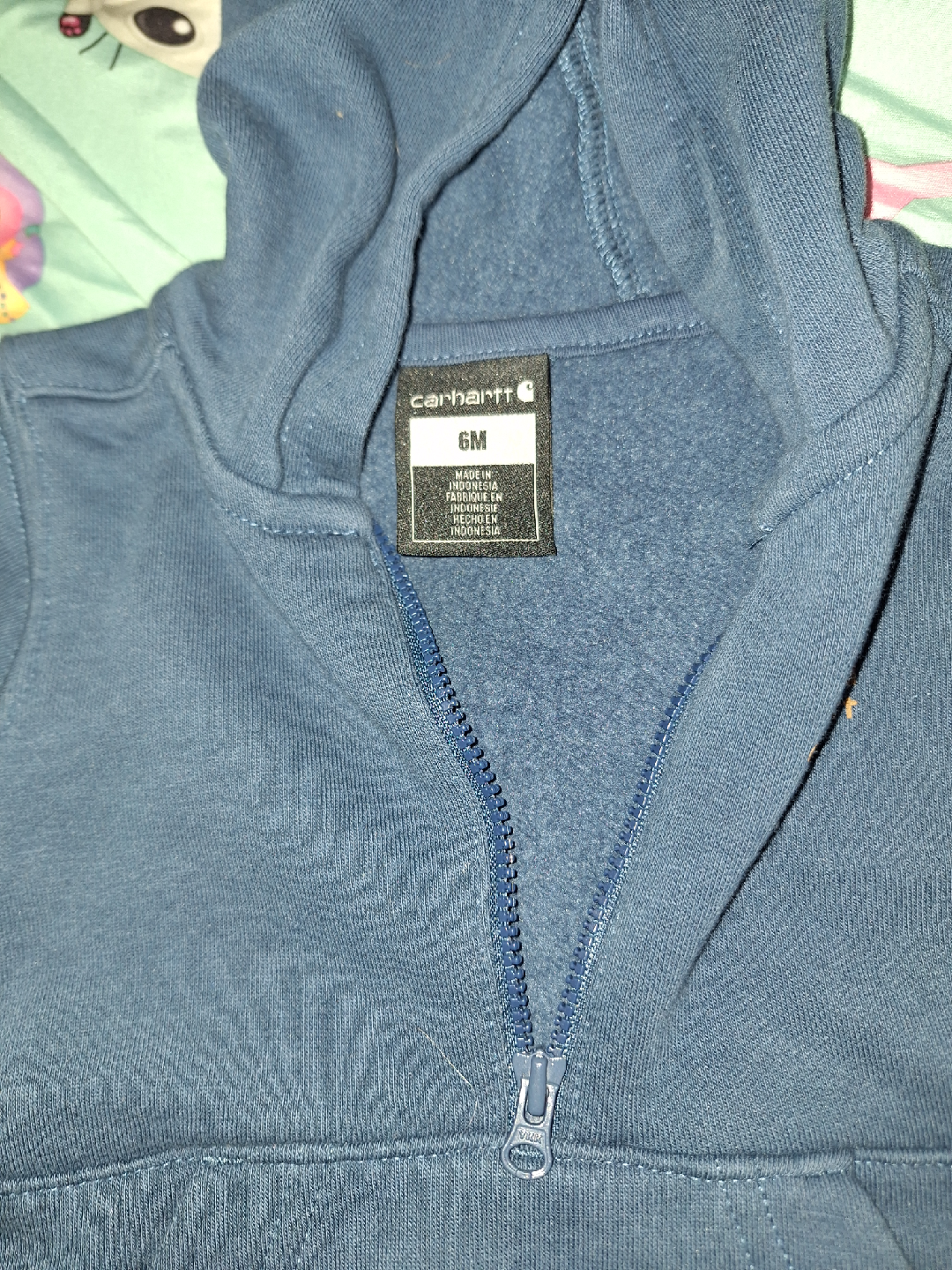 Carhartt Kids' 6M Blue Pullover Hoodie - photo 2