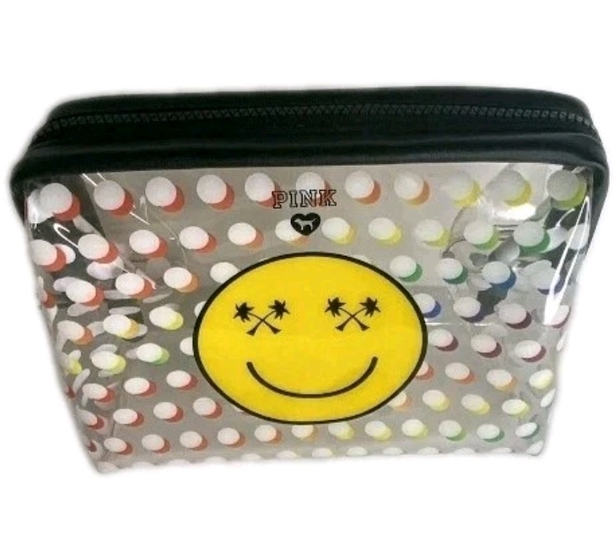 Victoria's Secret PINK Smiley Face Cosmetic Bag - photo 2
