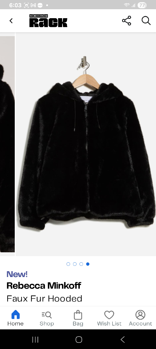 Rebecca Minkoff Faux Fur Hooded Jacket