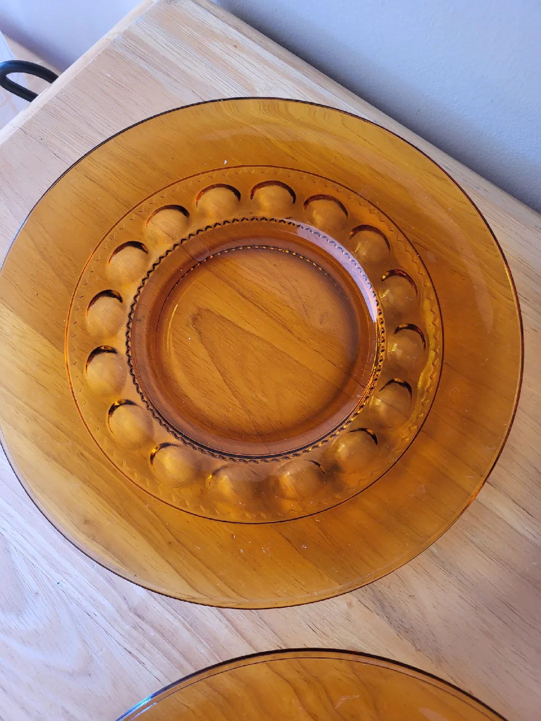 Vintage Indiana Glass Tiara Sandwich Amber Plates Set of 2 image indicator(2)