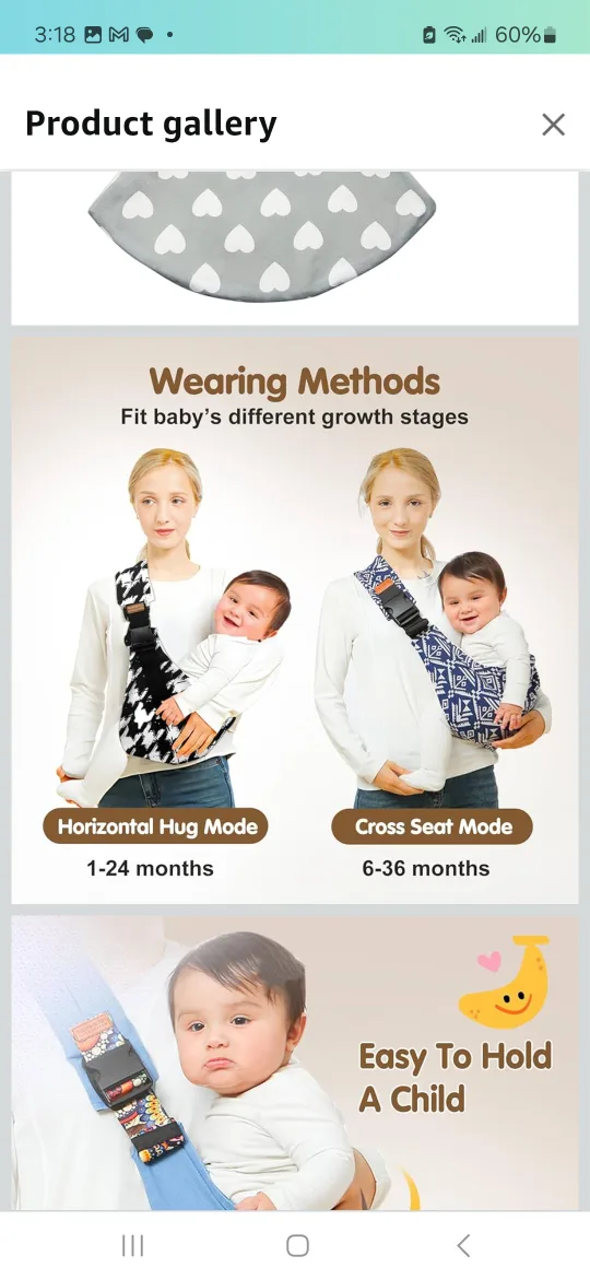 Baby Sling Carrier - Adjustable & Comfortable image indicator(2)