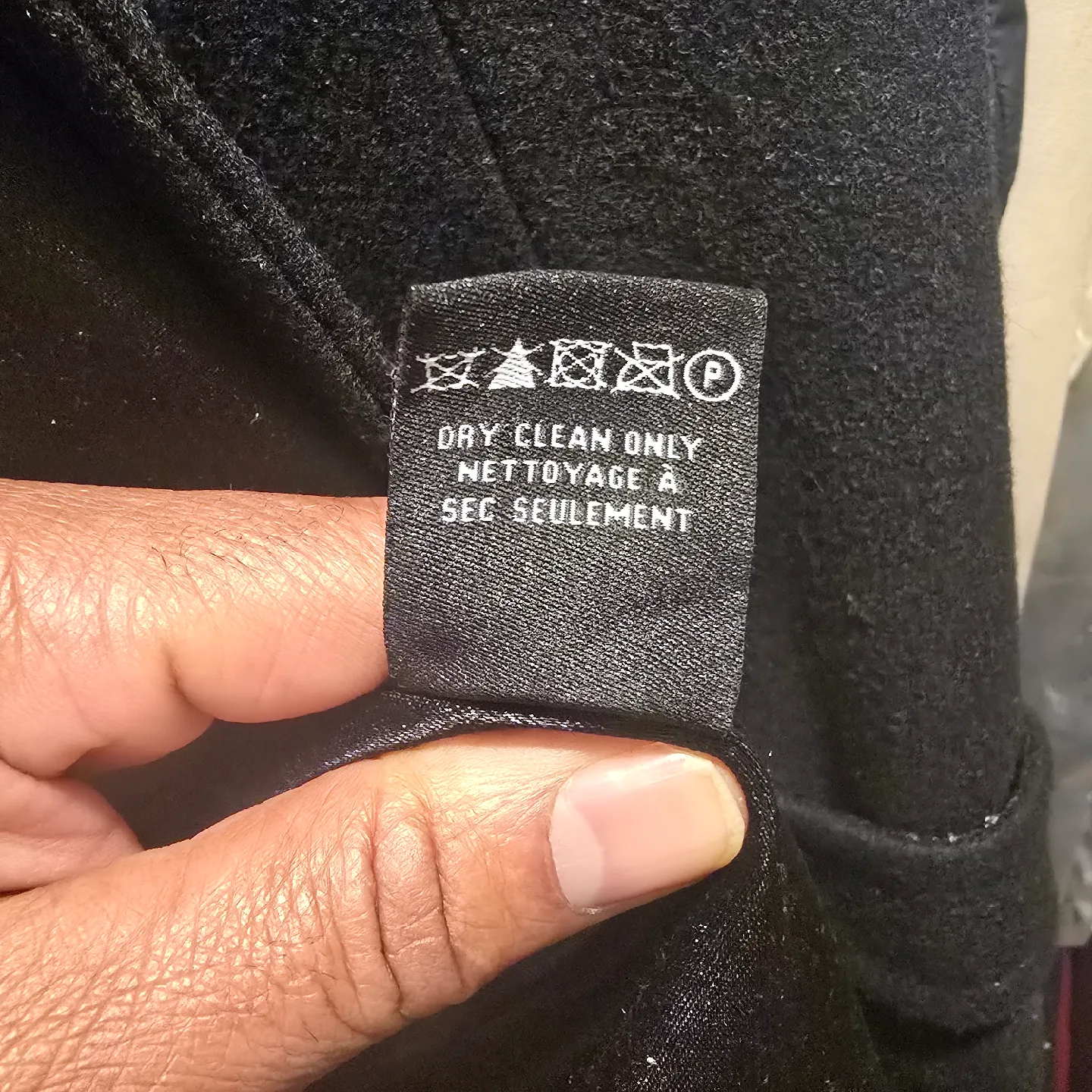 Le Chateau Black Wool Blend Trench Coat image indicator(5)