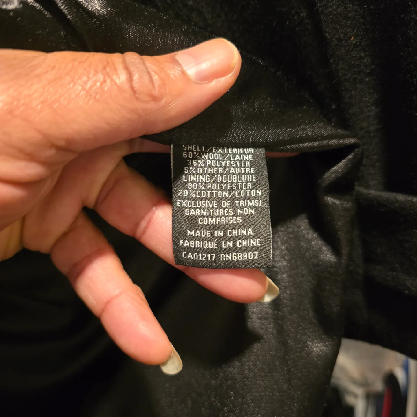 Le Chateau Black Wool Blend Trench Coat image indicator(6)