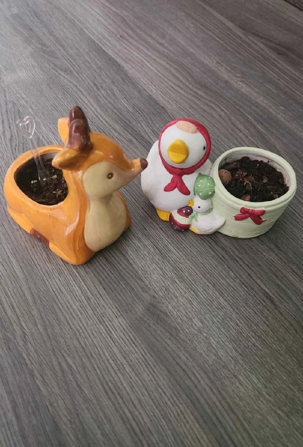 Cute Small Duck & Deer Succulents Planters image indicator(4)