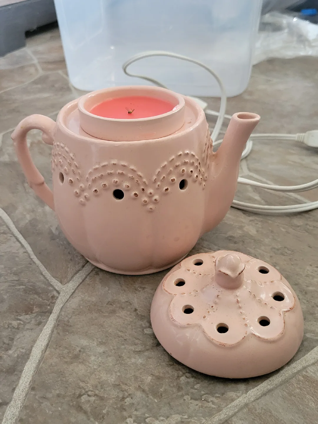Pink Teapot Candle Warmer thumbnail