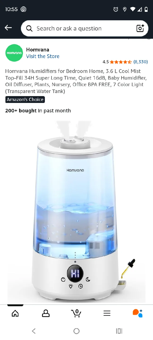 Homvana H101 Ultrasonic Humidifier - Like New! image indicator(4)
