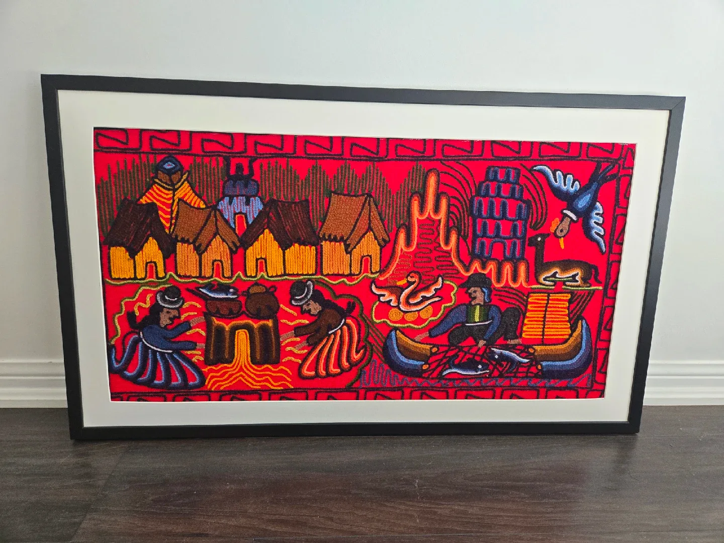 Framed Peruvian Tapestry Art thumbnail