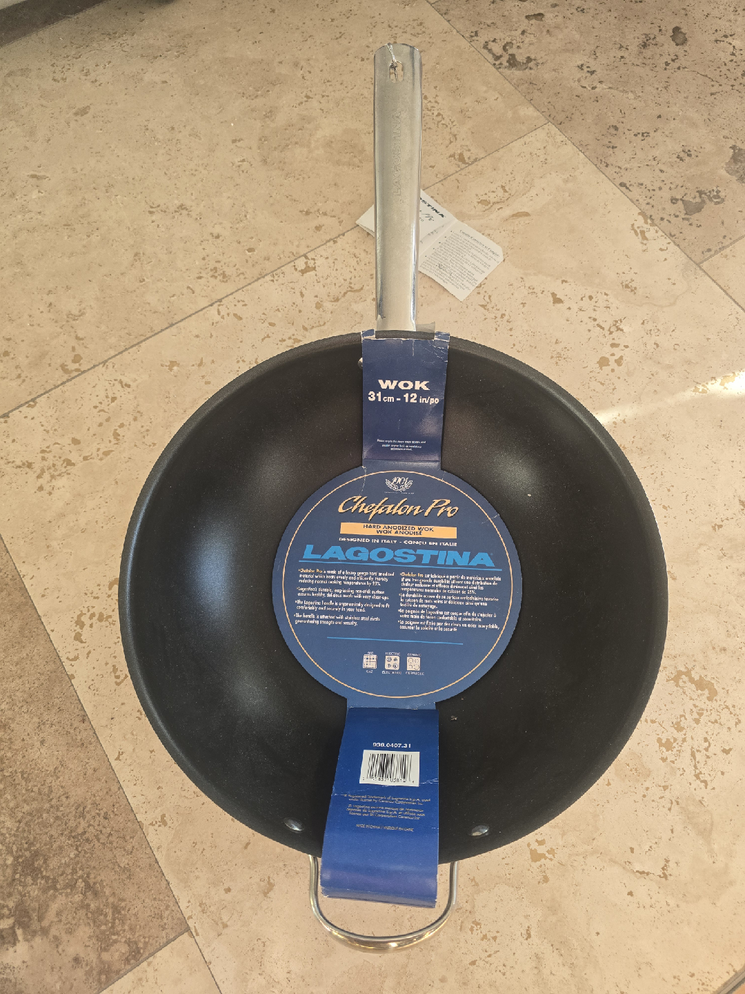 Lagostina Chefalon Pro Hard Anodized Wok - 12in