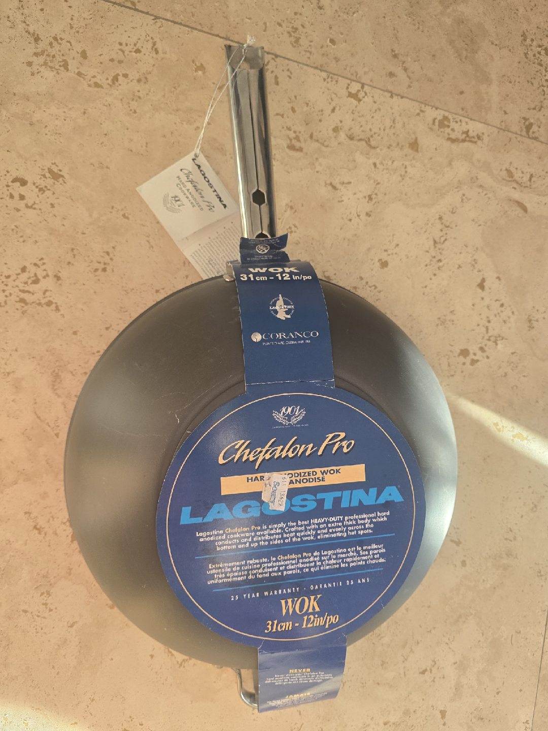Lagostina Chefalon Pro Hard Anodized Wok - 12in - photo 4