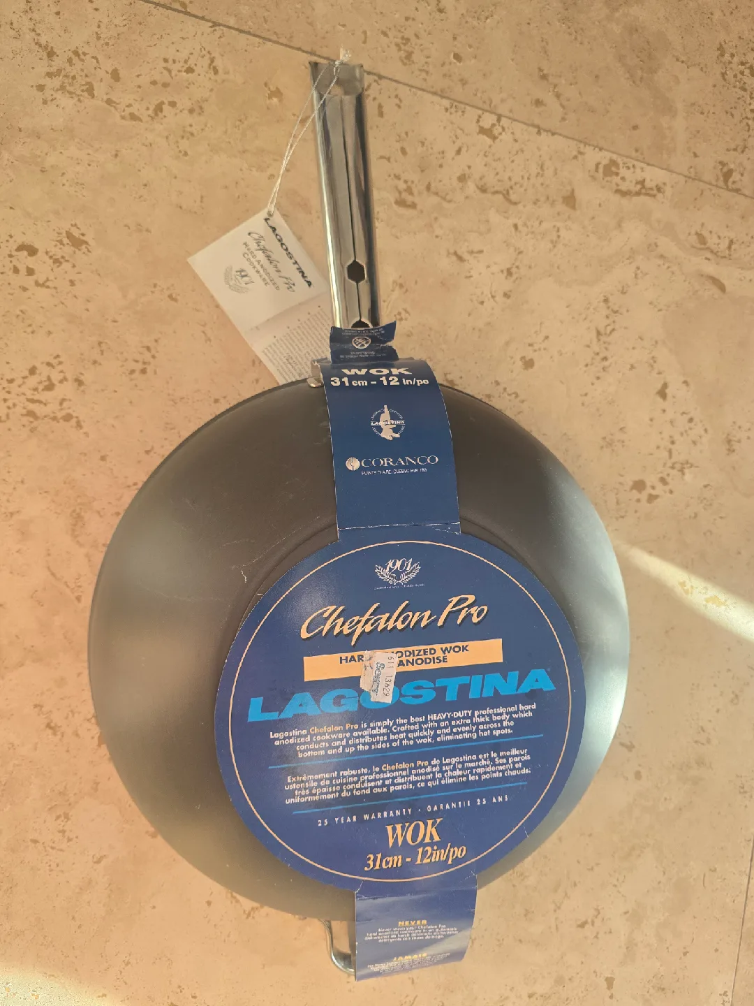 Lagostina Chefalon Pro Hard Anodized Wok - 12in image indicator(4)