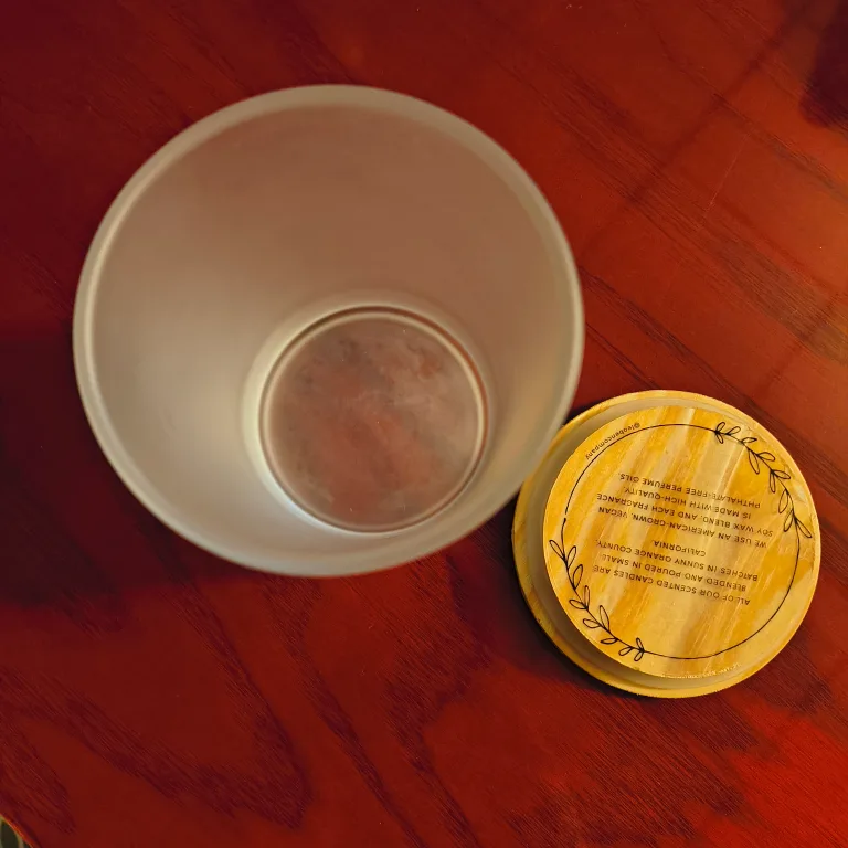 Frosted Candle in Glass Container 🧡 image indicator(2)