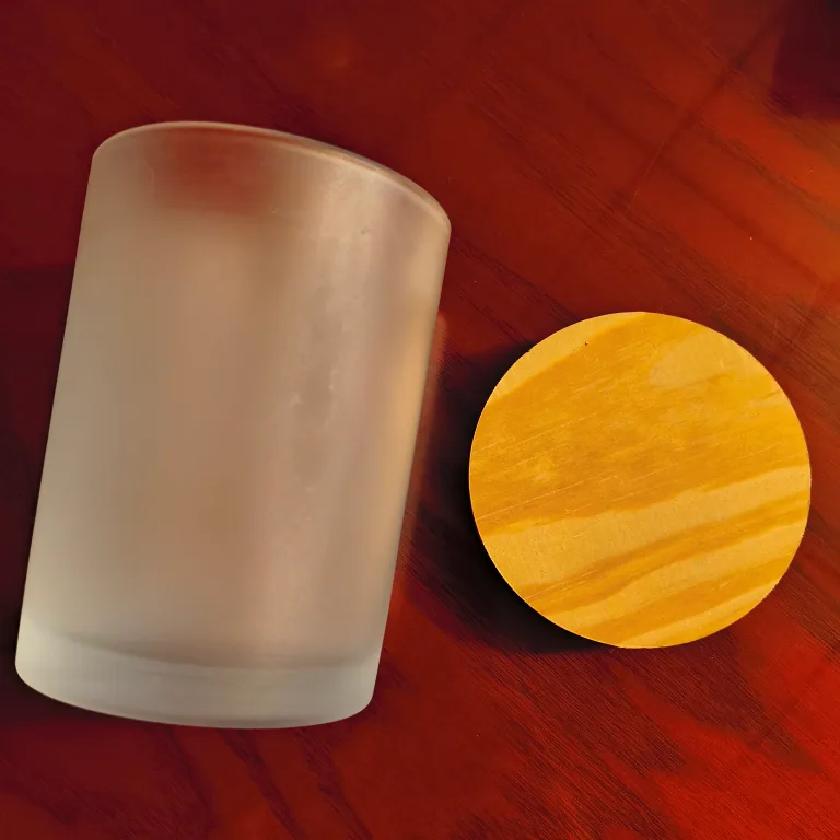 Frosted Candle in Glass Container 🧡 image indicator(4)