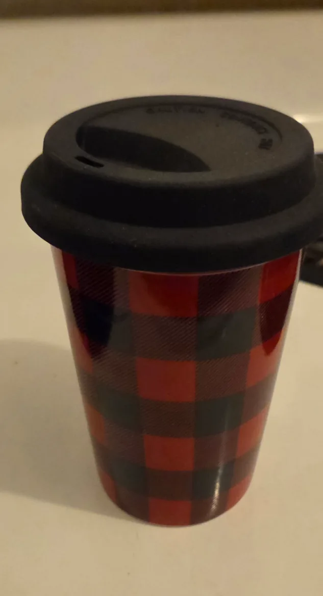 Red & Black Plaid Travel Mug 🥕🥕🥕🥕 thumbnail