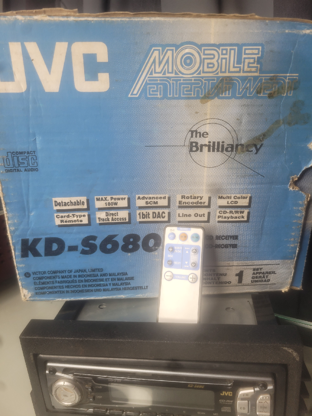 JVC KD-S680 Car CD Player w/ Remote - photo 2