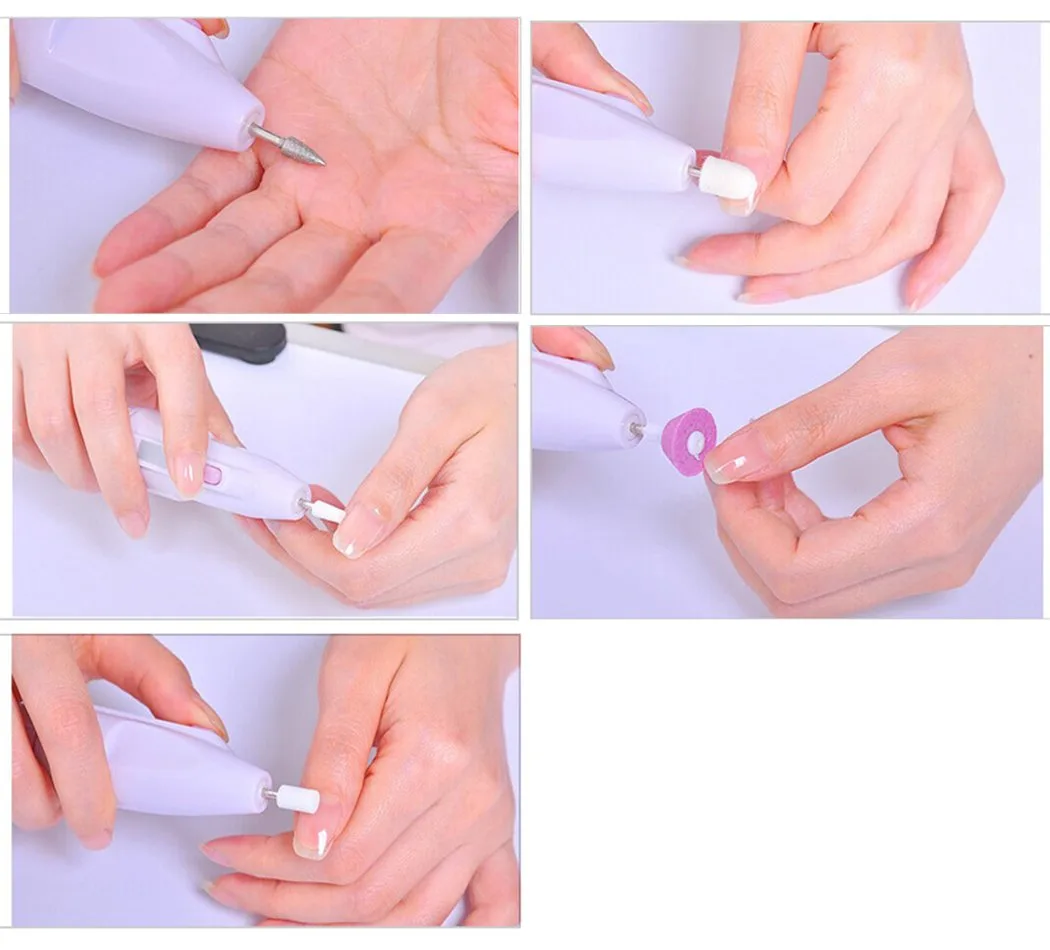 Nail Drill,Aniwon Portable Nail Drill File Kit for Acrylics image indicator(7)