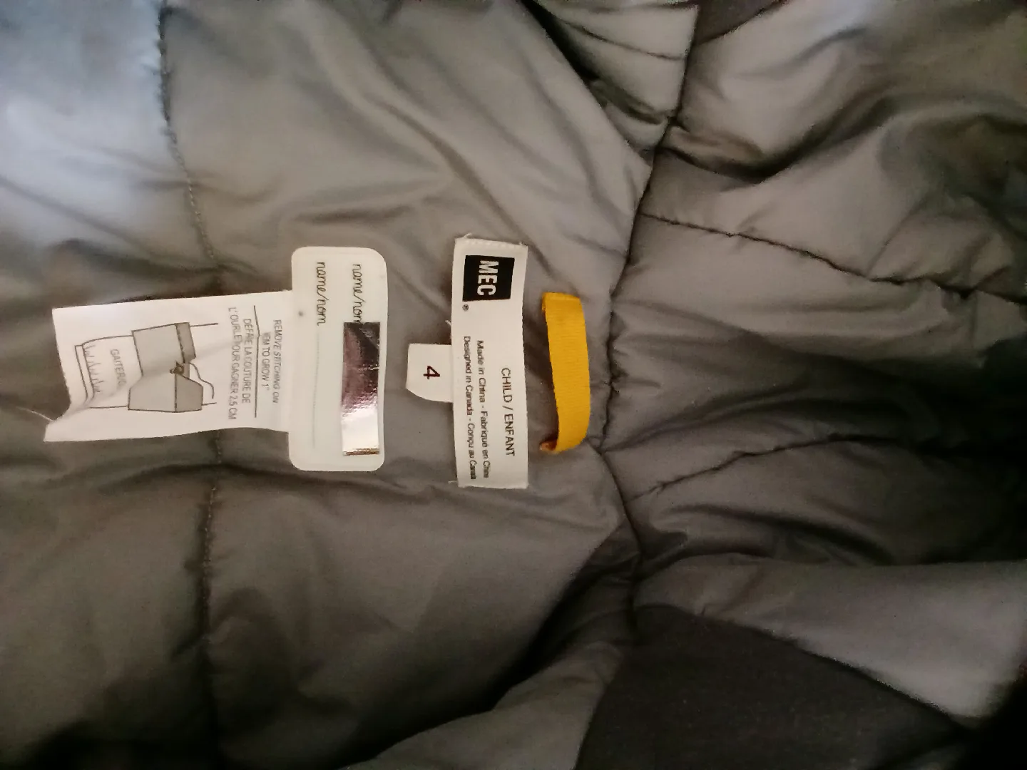 MEC Yellow/Grey Snowsuit - Size 4 image indicator(4)