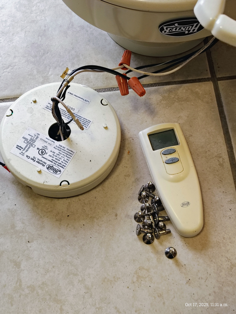 Hunter Ceiling Fan with Remote and light - photo 3
