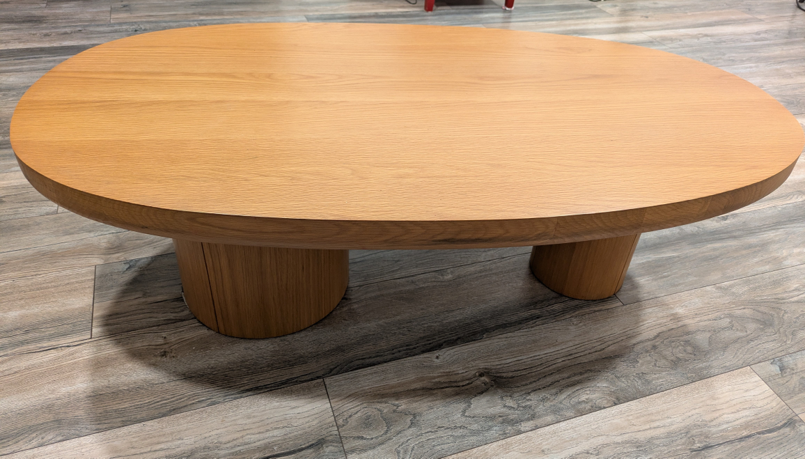 Round Wood Coffee Table & Chair - photo 2