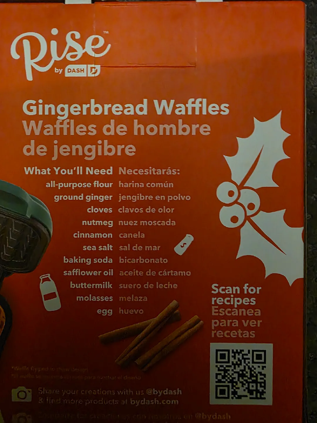 Rise by Dash Gingerbread Mini Waffle Maker - New image indicator(2)