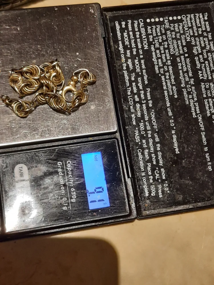 AUTHENTIC 14K SOLID Gold 2 Tone Chunky Bracelet image indicator(4)