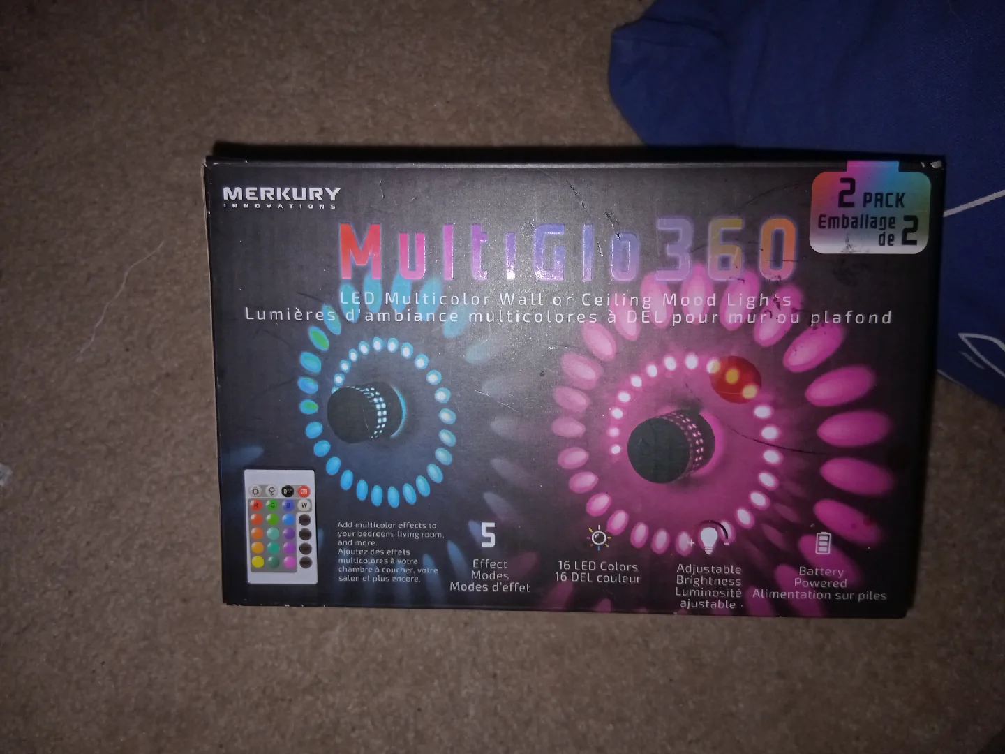 Merkury MultiGlo 360 LED Mood Lights - 2 Pack thumbnail
