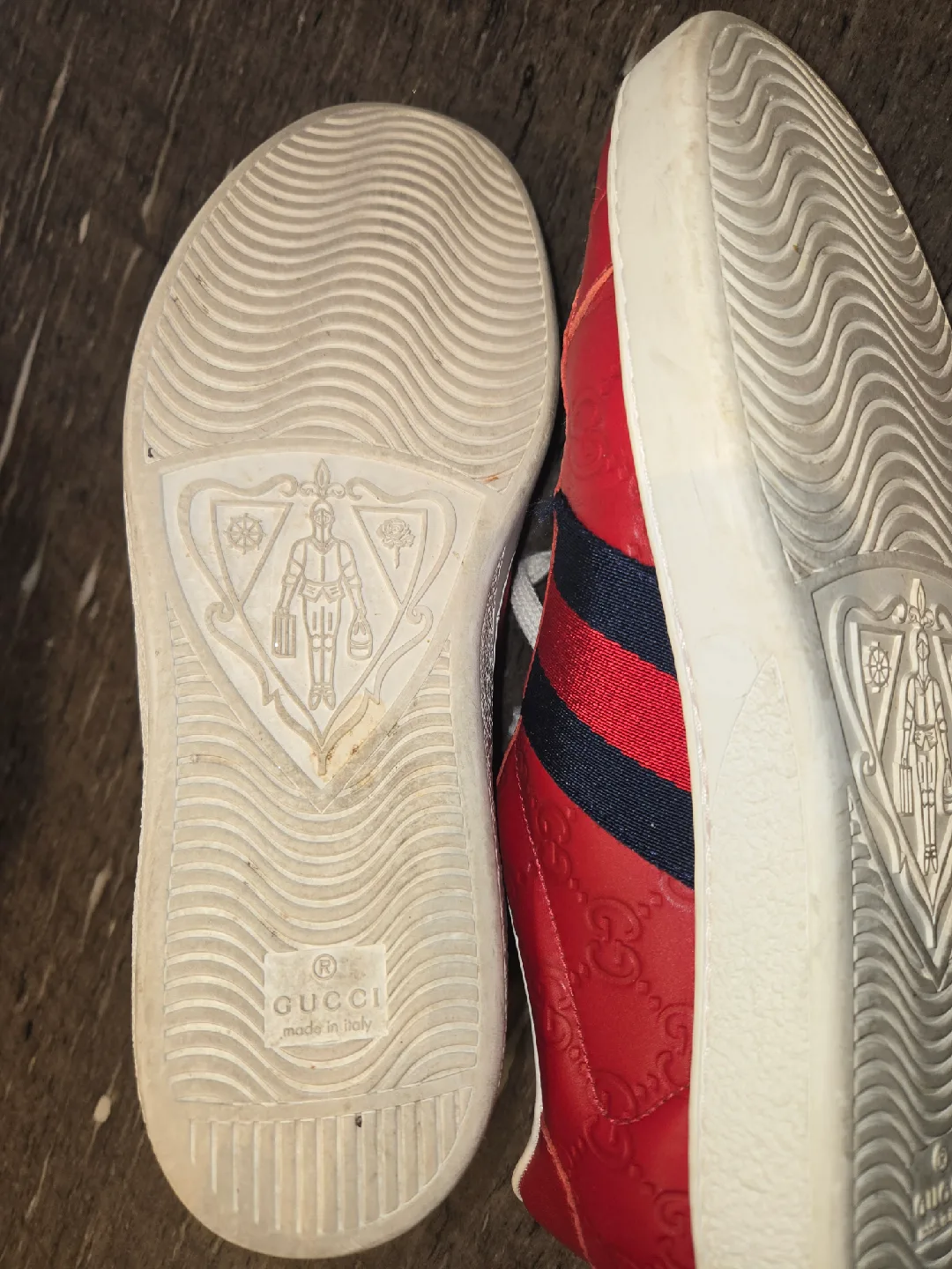 Gucci Leather Sneakers Red/Navy image indicator(5)