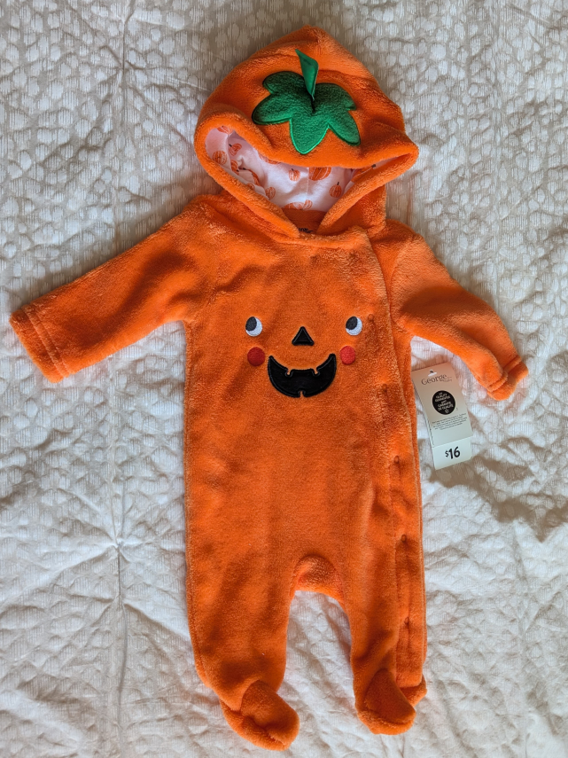 Halloween Baby Pumpkin Onesie - 0M