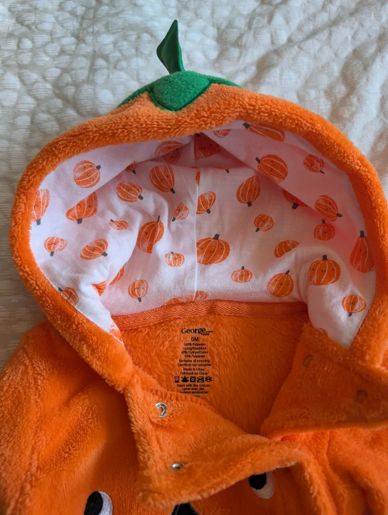 Halloween Baby Pumpkin Onesie - 0M image indicator(2)