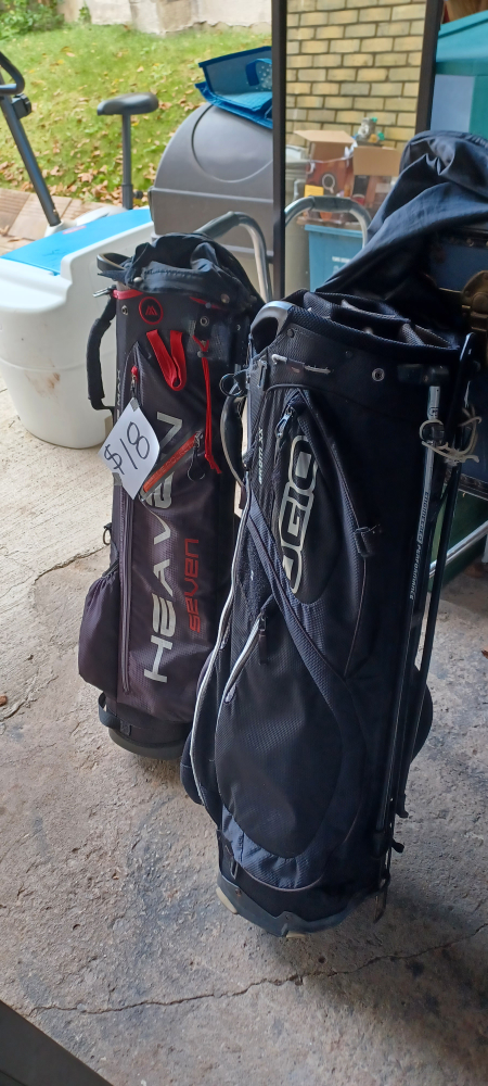 TWO GOLF BAGS ONE SMALL ONE LARGE