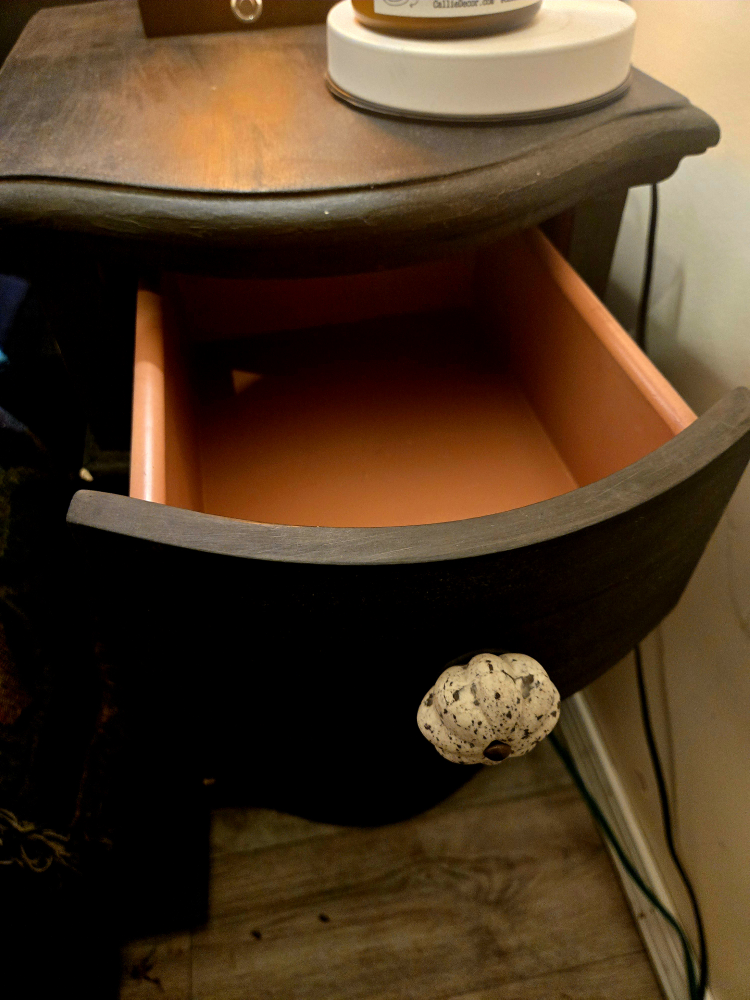 Dark Brown Wooden Nightstand - photo 2