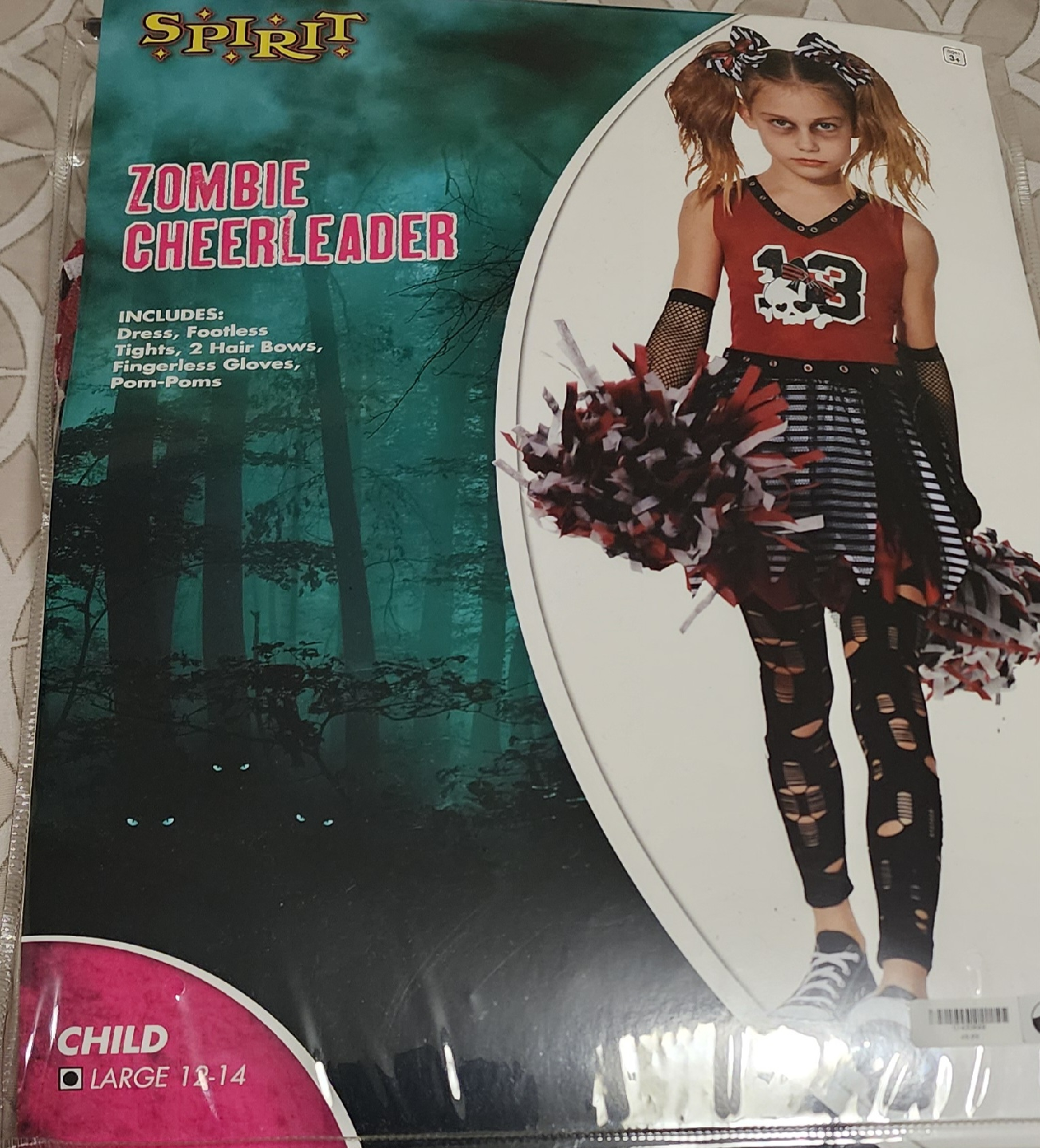 Spirit Halloween Zombie Cheerleader Costume - Child L (12-14)