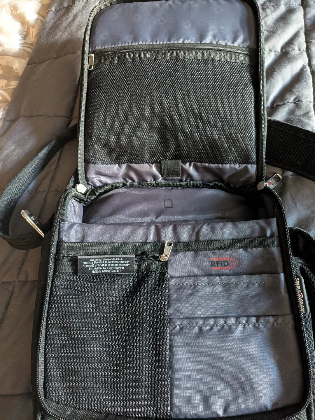 Swiss Gear Black Shoulder Bag - RFID Protection image indicator(4)