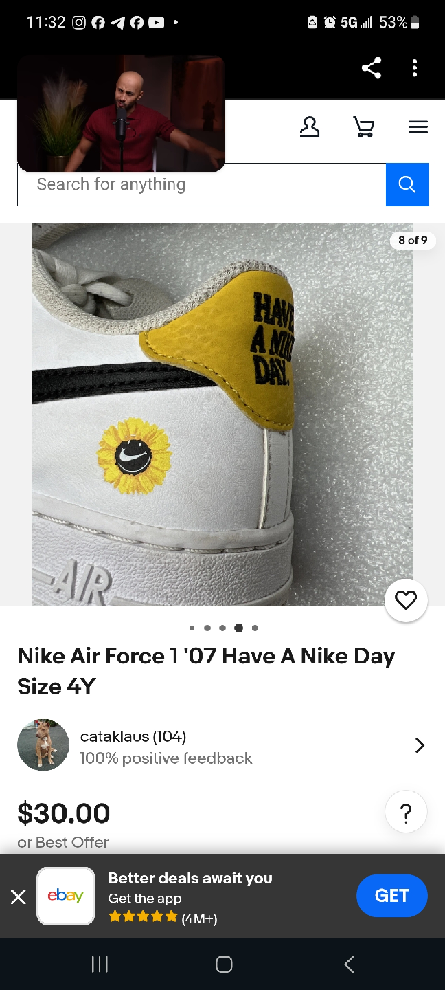 Nike Air Force 1 '07 Have A Nike Day Size 4Y - photo 2