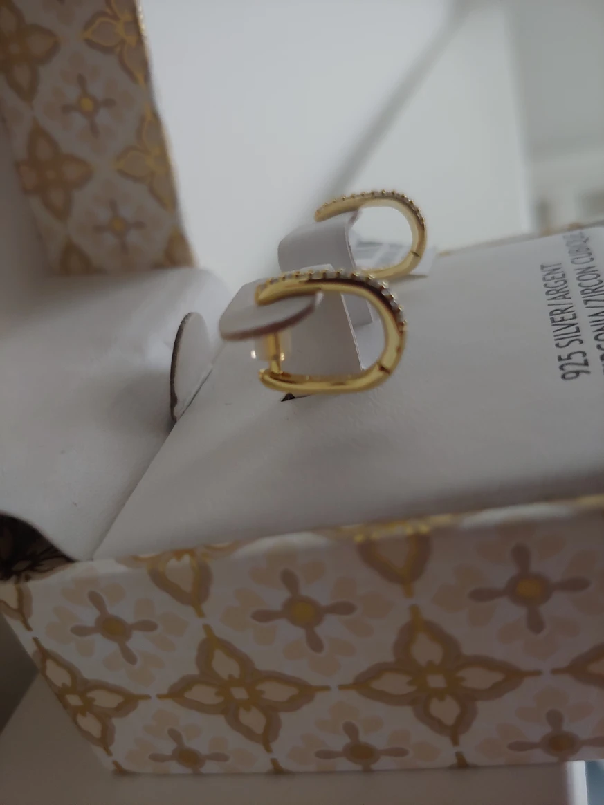 Lake + Gray Gold Hoop Earrings - NEW - photo 4