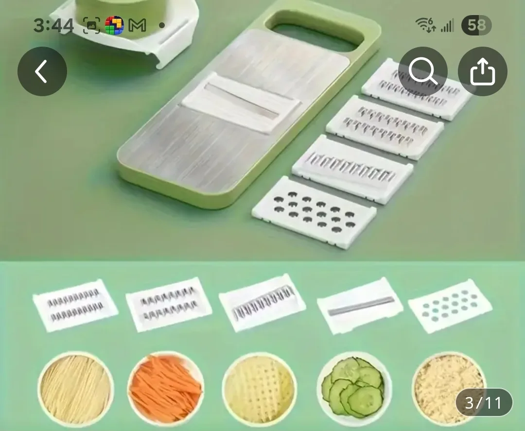 Green Vegetable Slicer - 7 Piece Set image indicator(2)