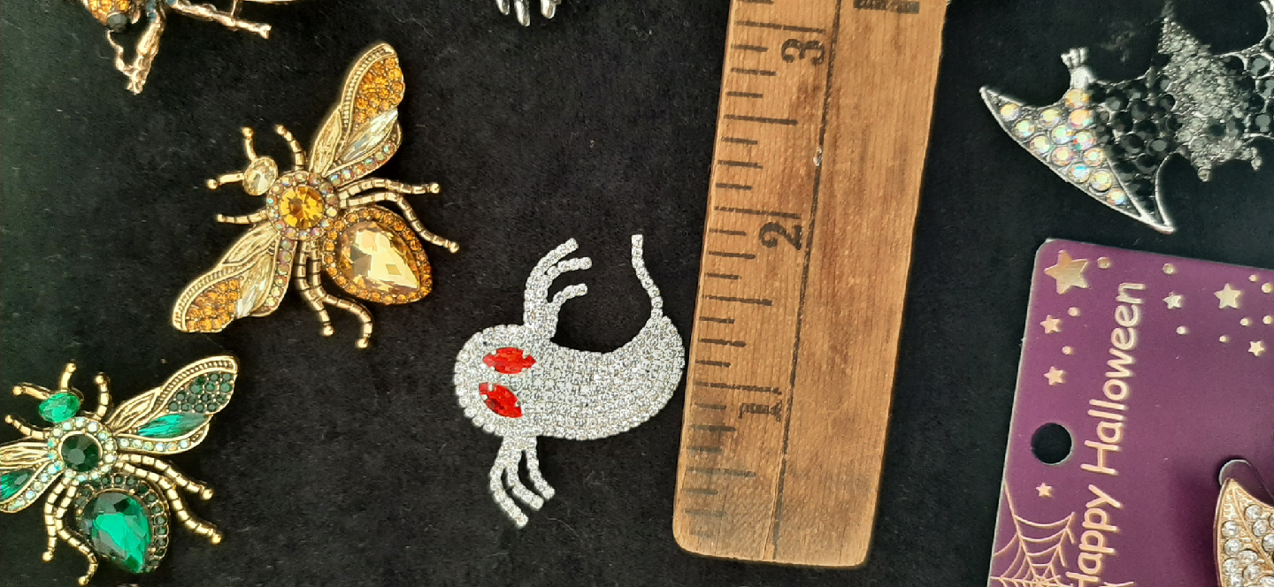 Halloween Ghost Rhinestone Pin - photo 5