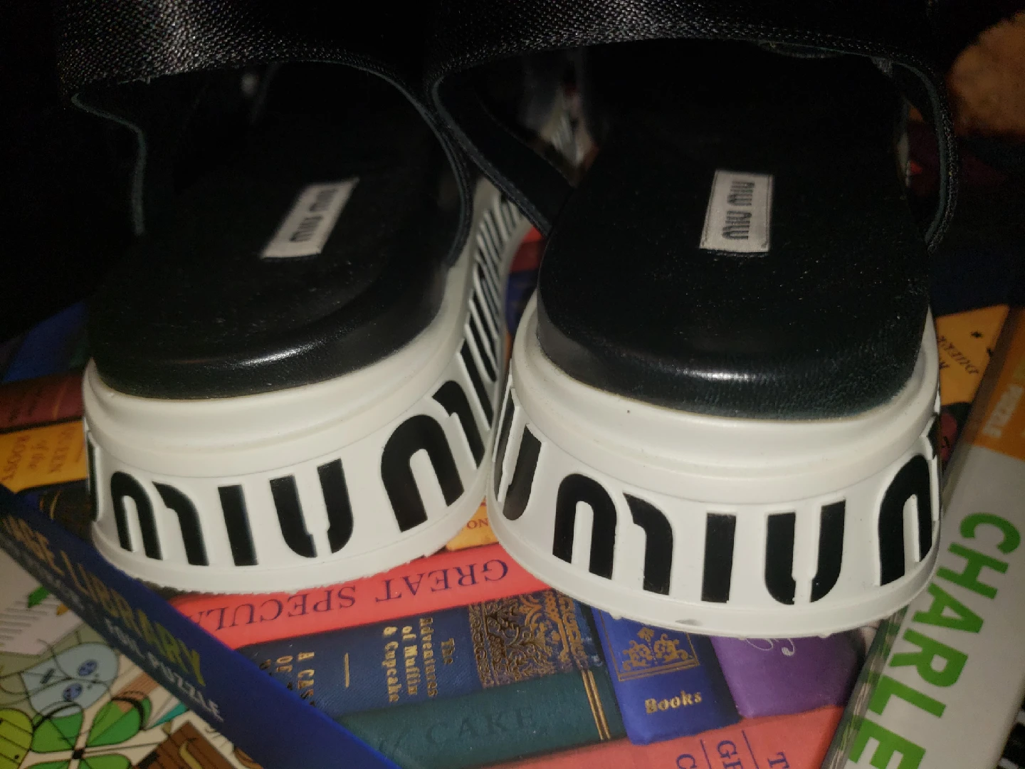 Miu Miu Black Platform Sandals size 6 - photo 3