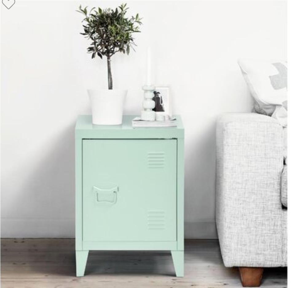 FREE Mint Green Metal Locker Side Table