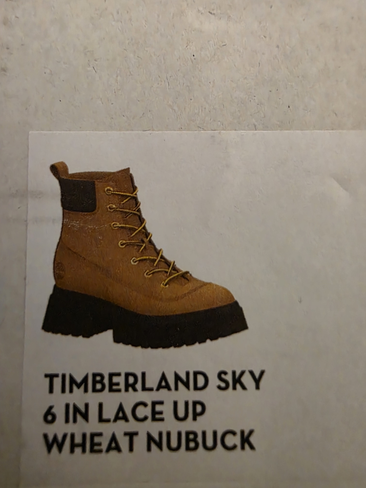 Timberland Sky 6 Inch Wheat Nubuck Boots - Women's 8.5