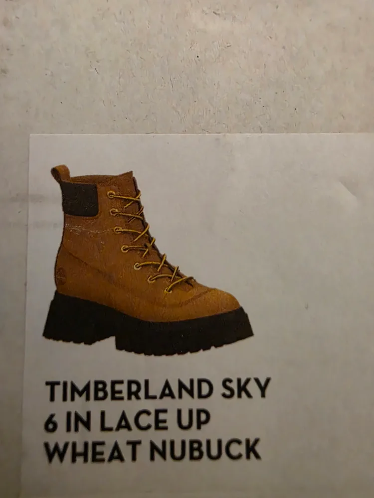 Timberland Sky 6 Inch Wheat Nubuck Boots - Women's 8.5