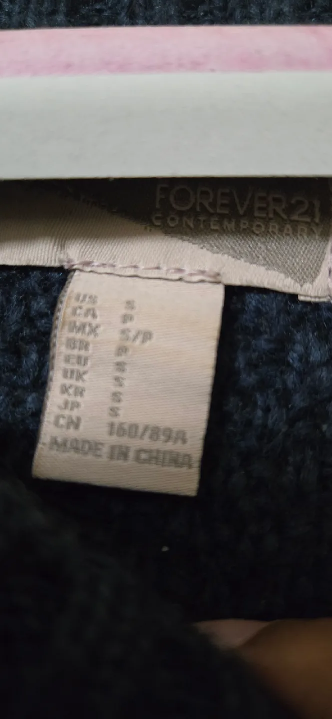 Forever 21 Contemporary Blue Knit Sweater - Size S image indicator(3)