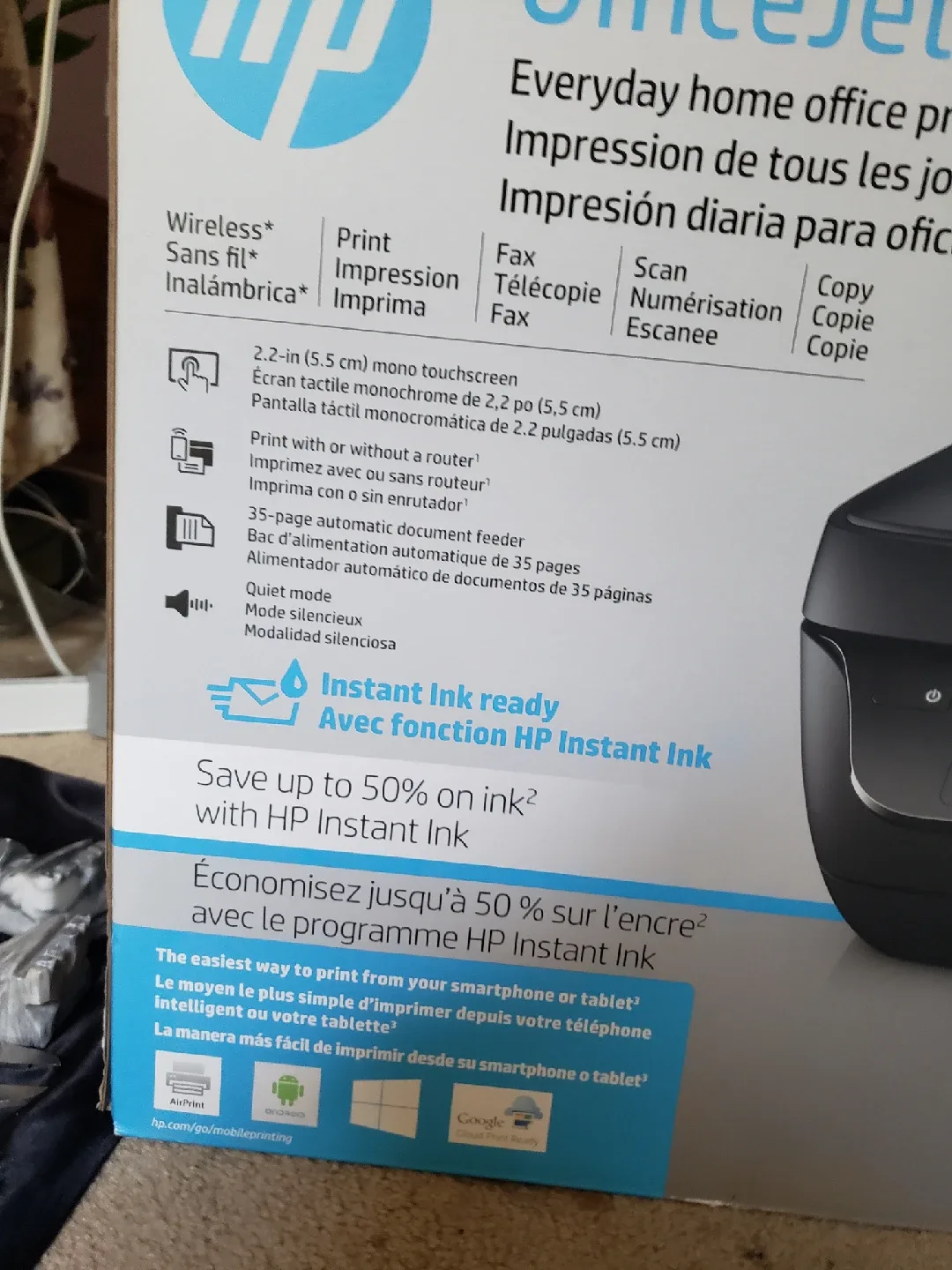 NEW! WIRELESS,  INK Ready,OfficeJet 3830 All-in-One Printer image indicator(3)