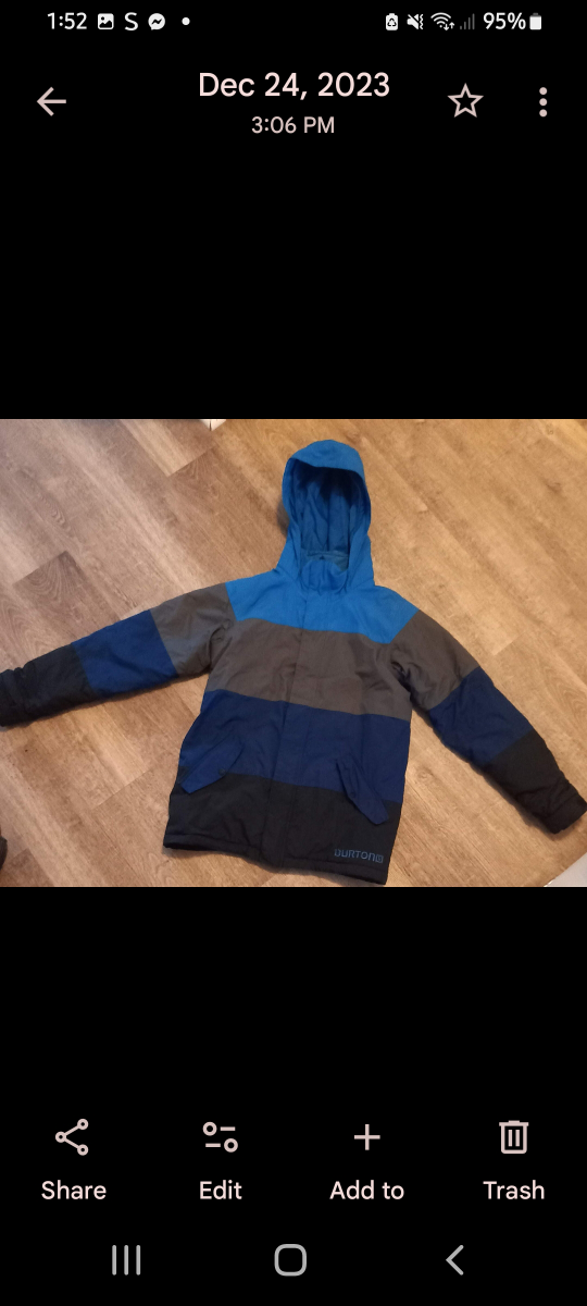 Burton Blue & Grey Hooded Jacket