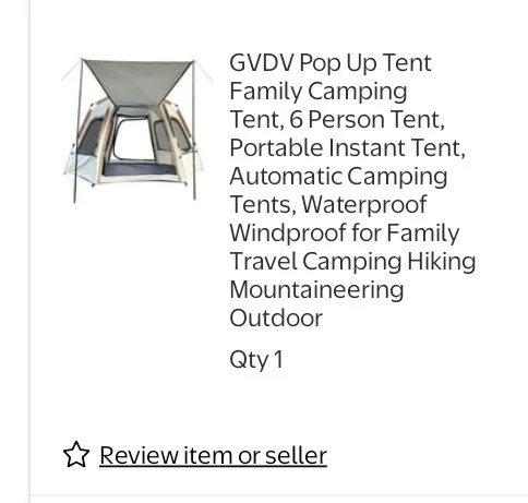 GVDV Pop Up 6-Person Camping Tent - New! image indicator(2)