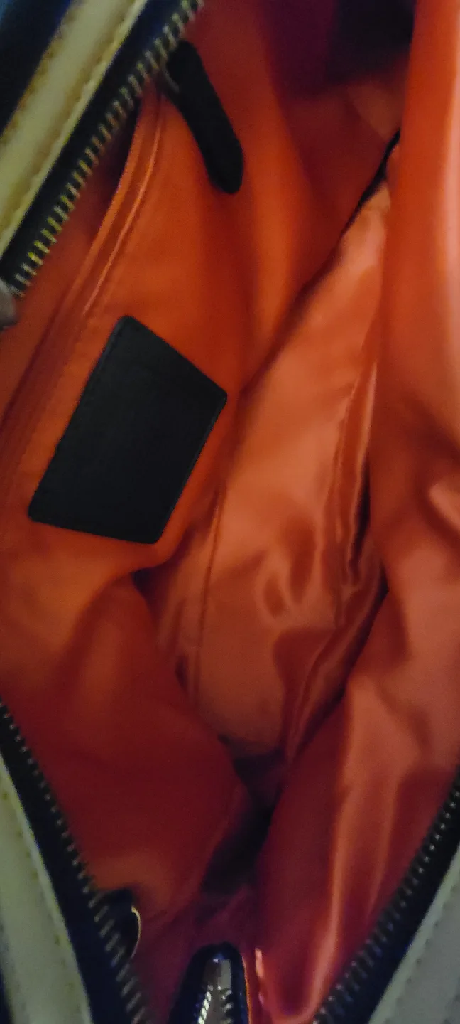 Coach Cream & Navy Blue Leather Handbag image indicator(10)