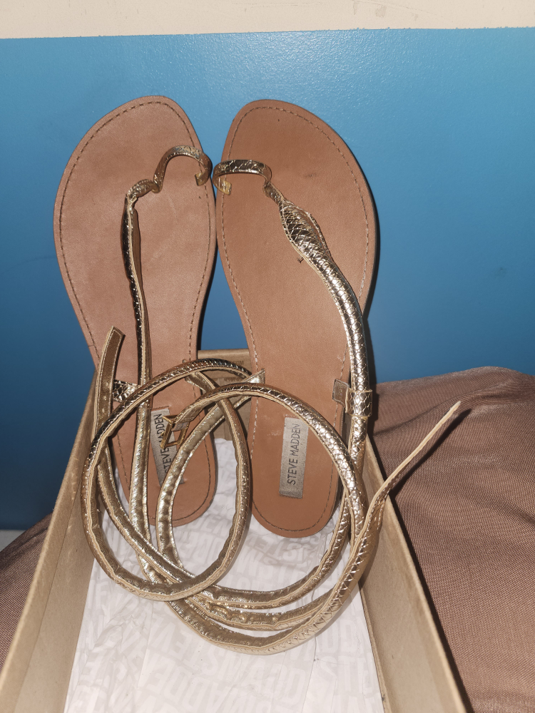 Steve Madden Scales Gold Snake Glitter Sandals - Size 11 - photo 3