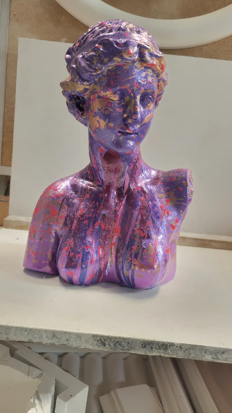 Painted Venus de Milo Statue