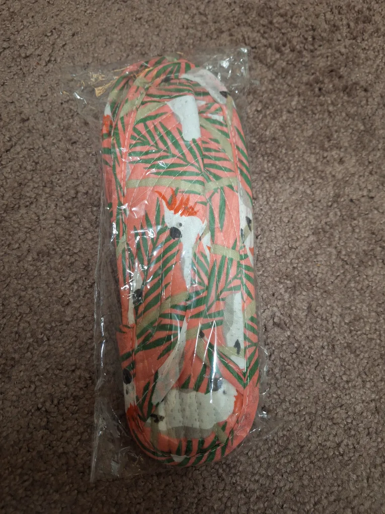 Tropical Print Slippers ( non slip) thumbnail